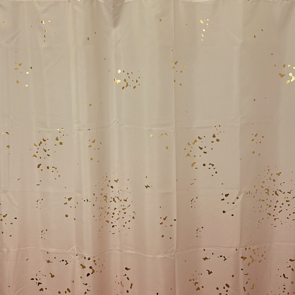 SKL HOME Shower Curtain Size 72 x 70 Color Pink White Gold - Picture 8 of 9